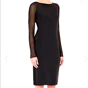 The L'AGENCE Mesh Sleeve Silk Renee Dress